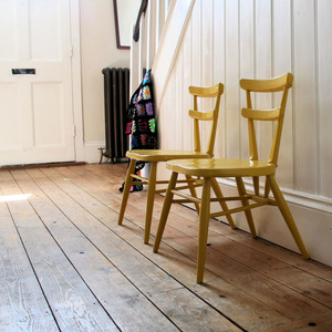 Yellow Chairs on Yellow Ercol Chairs